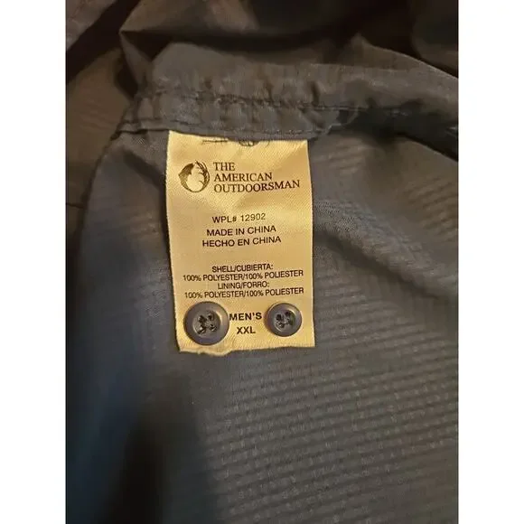 The American Outdoorsman Shirt Men Large Indian River Fishing Vented Rip Stop - Picture 6 of 8